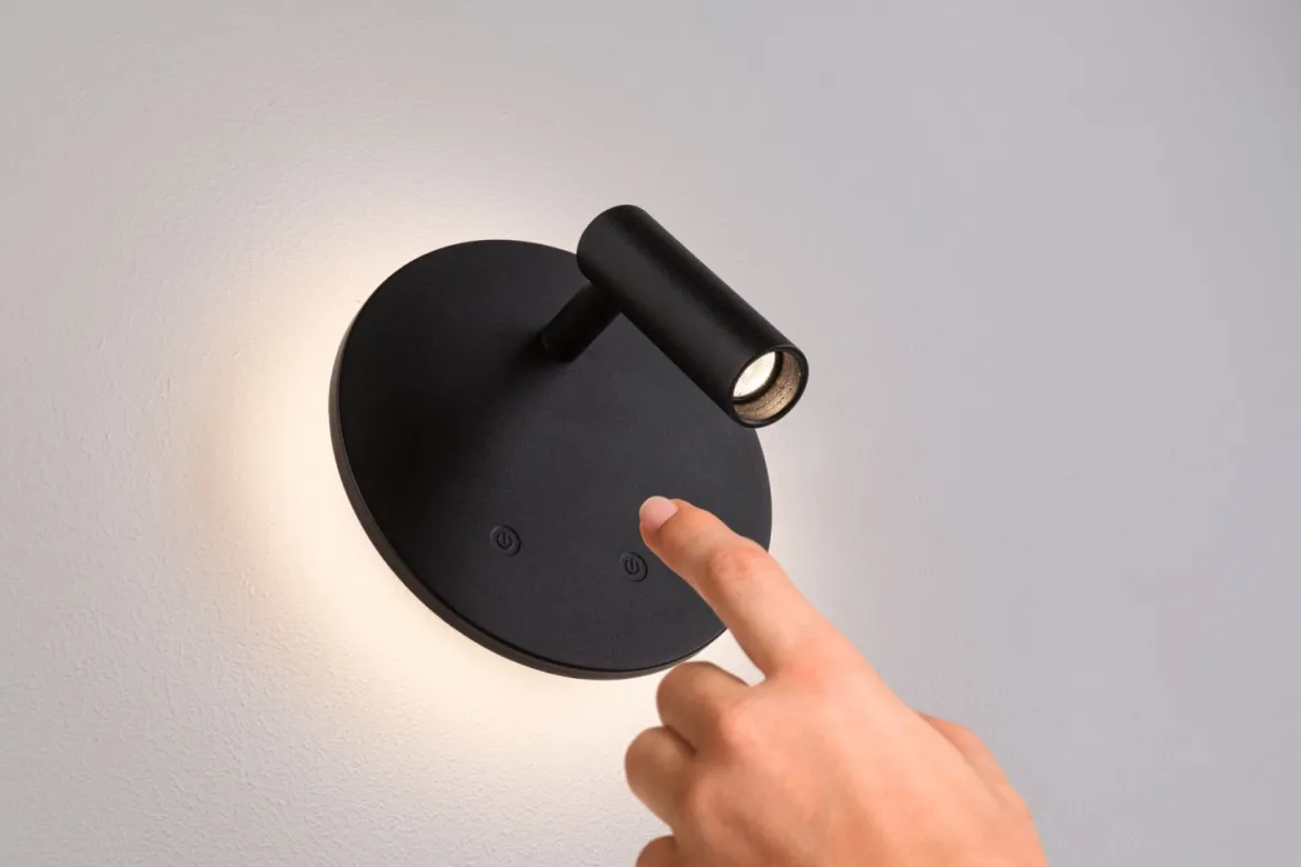 Paulmann 71286 LED Akku Wandleuchte Kiora 2700K schwarz dimmbar