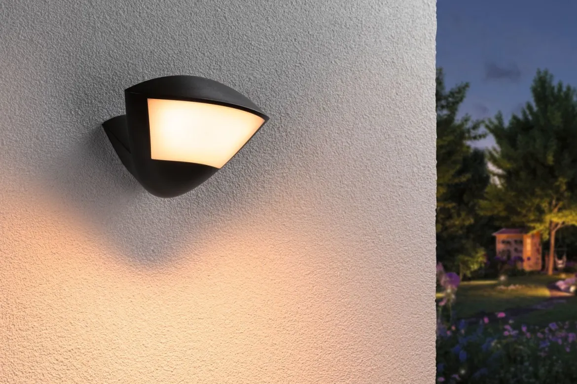 Paulmann 94864 LED Außenwandleuchte Zigbee Skyla Bewegungsmelder Anthrazit