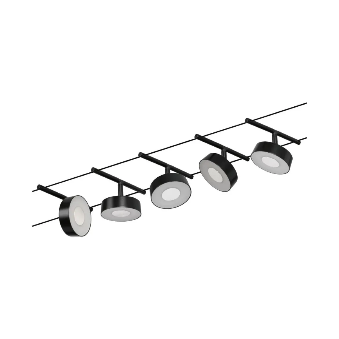 Paulmann 94479 LED Basisset Circle 12V 3000K Schwarz matt Chrom