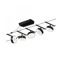 Paulmann 94479 LED Basisset Circle 12V 3000K Schwarz matt Chrom
