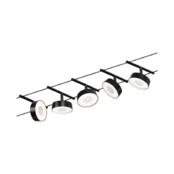 Paulmann 94479 LED Basisset Circle 12V 3000K Schwarz matt Chrom