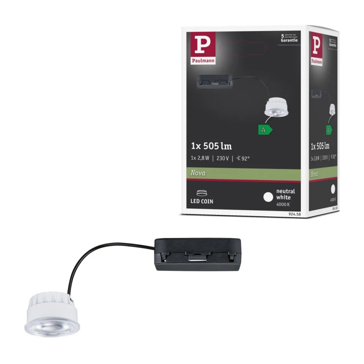 Paulmann 92458 LED Coin Nova 50mm Coin 2,8W 4000K Klar
