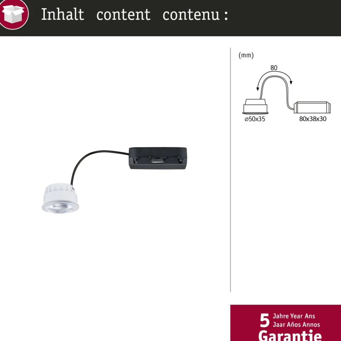 Paulmann 92458 LED Coin Nova 50mm Coin 2,8W 4000K Klar