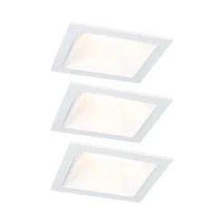 Paulmann 93126 LED Cole Coin Basisset eckig 3er-Set 2700K Weiß 3-Step-Dim IP44