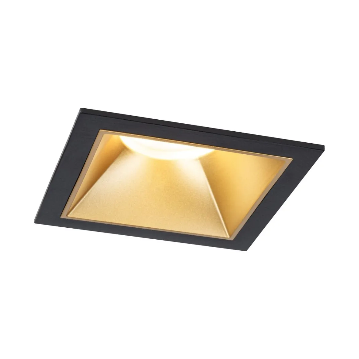 Paulmann 93131 LED Cole Coin Einbauleuchte eckig 2700K Schwarz Gold 3-Step-Dim IP44
