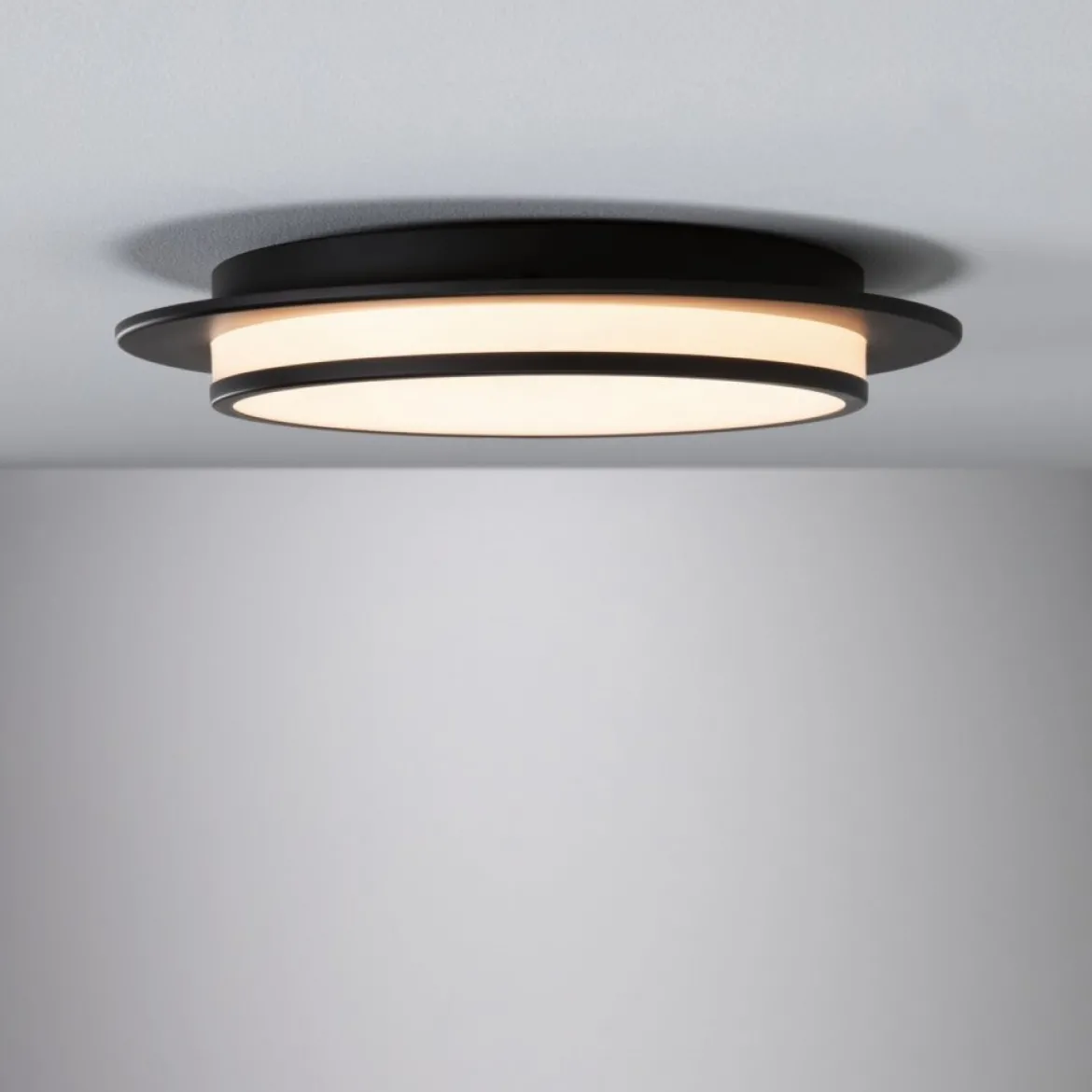 Paulmann 96785 LED Deckenleuchte Egron 36cm Schwarz matt 2700K 3-Step-Dim