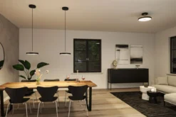 Paulmann 96781 LED Deckenleuchte Hildor Schwarz matt Chrom 2700K 3-Step-Dim
