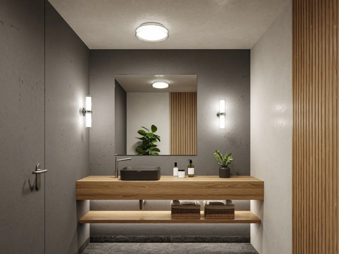 Paulmann 71075 LED Deckenleuchte Luena 35cm Glas Chrom 3000K IP44