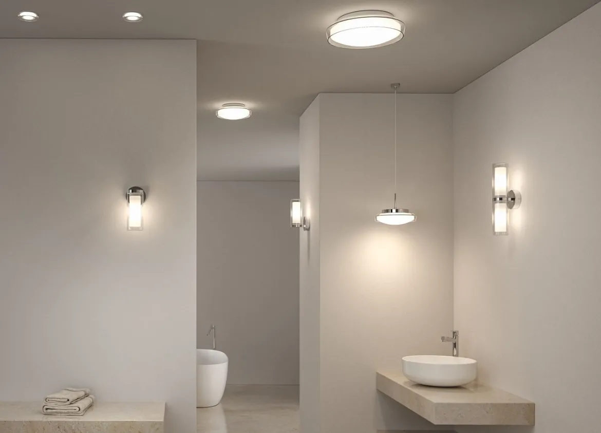 Paulmann 71075 LED Deckenleuchte Luena 35cm Glas Chrom 3000K IP44
