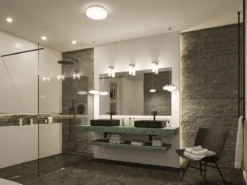 Paulmann 71075 LED Deckenleuchte Luena 35cm Glas Chrom 3000K IP44