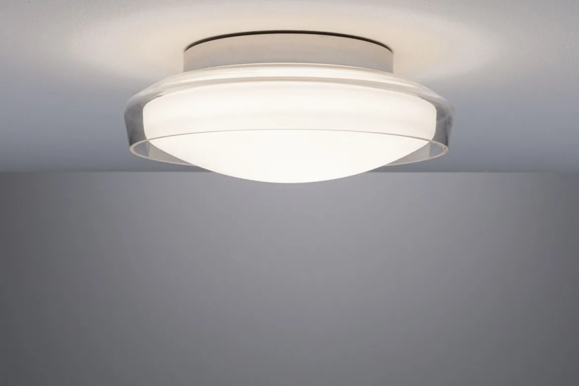 Paulmann 71078 LED Deckenleuchte Luena 25cm Glas Chrom 3000K IP44