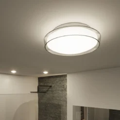 Paulmann 71078 LED Deckenleuchte Luena 25cm Glas Chrom 3000K IP44