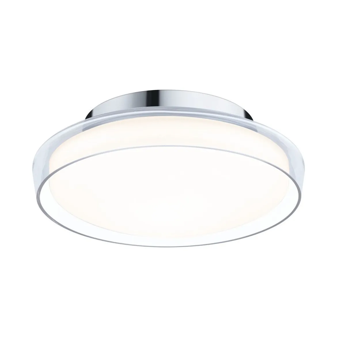 Paulmann 71078 LED Deckenleuchte Luena 25cm Glas Chrom 3000K IP44