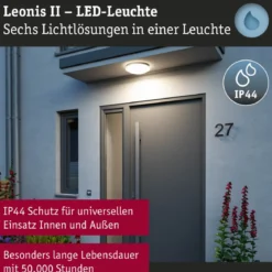 Paulmann 75406 LED Deckenleuchte Leonis 3000-5700K IP44 Weiß