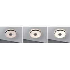 Paulmann 79518 LED Deckenleuchte Puric Pane 400mm 2700K Schwarz Grau dimmbar