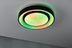 Paulmann 70544 LED Deckenleuchte Rainbow Regenbogeneffekt RGBW 375mm Schwarz Weiß