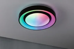 Paulmann 70544 LED Deckenleuchte Rainbow Regenbogeneffekt RGBW 375mm Schwarz Weiß