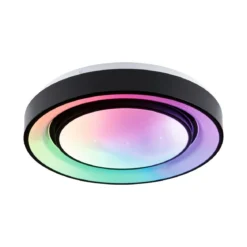 Paulmann 70544 LED Deckenleuchte Rainbow Regenbogeneffekt RGBW 375mm Schwarz Weiß