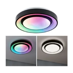 Paulmann 70544 LED Deckenleuchte Rainbow Regenbogeneffekt RGBW 375mm Schwarz Weiß