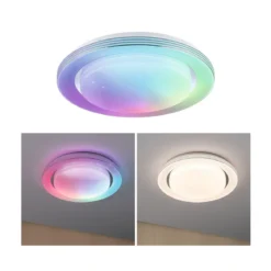 Paulmann 70546 LED Deckenleuchte Rainbow Regenbogeneffekt RGBW 380mm Chrom Weiß