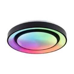 Paulmann 70545 LED Deckenleuchte Rainbow Regenbogeneffekt RGBW 475mm Schwarz Weiß