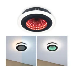 Paulmann 71037 LED Deckenleuchte Spaceglow Two RGB Tunable White dimmbar schwarz