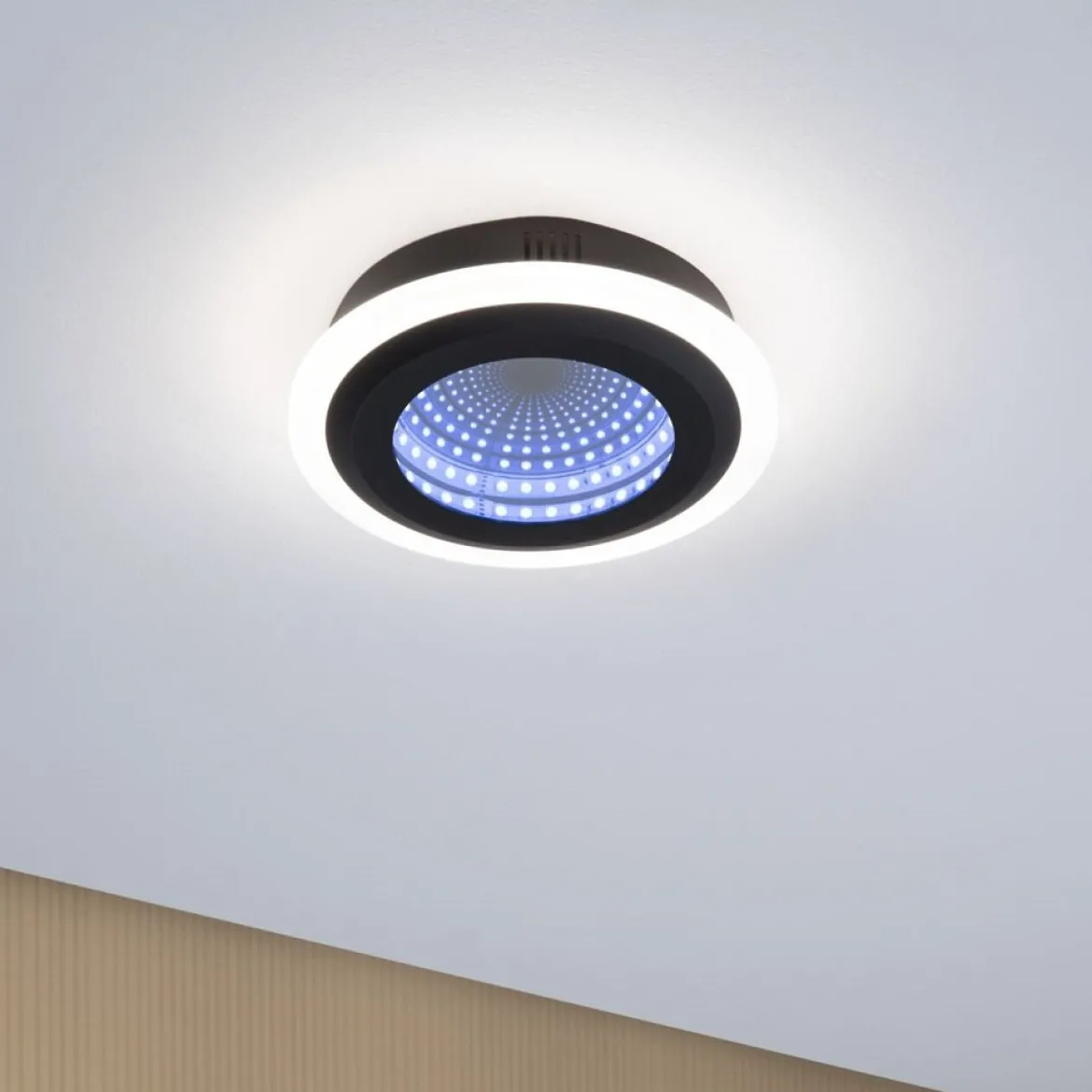 Paulmann 71037 LED Deckenleuchte Spaceglow Two RGB Tunable White dimmbar schwarz