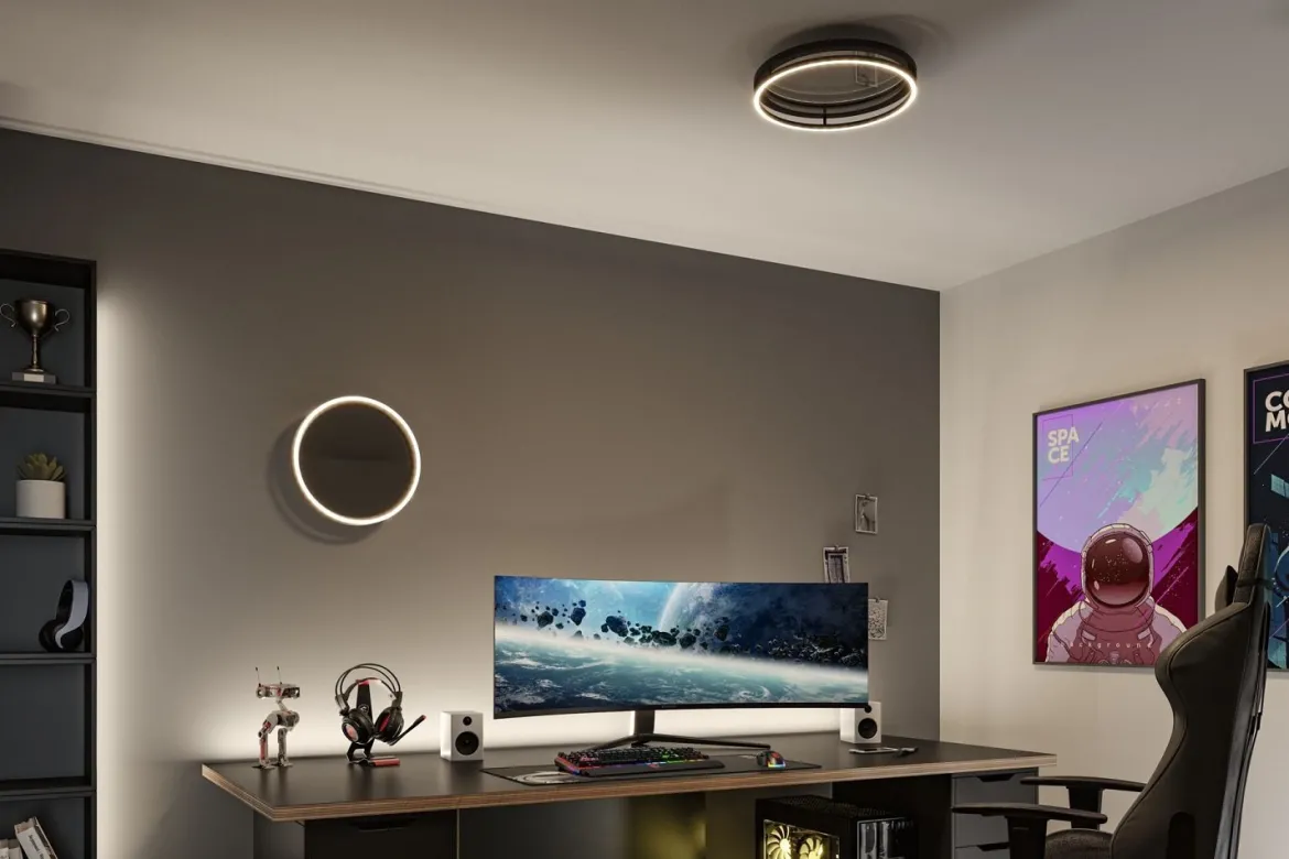 Paulmann 71056 LED Deckenleuchte Spaceglow One RGB Tunable White dimmbar schwarz