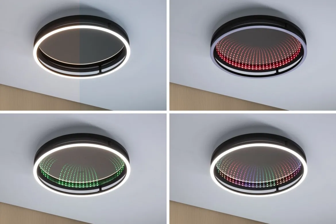 Paulmann 71056 LED Deckenleuchte Spaceglow One RGB Tunable White dimmbar schwarz