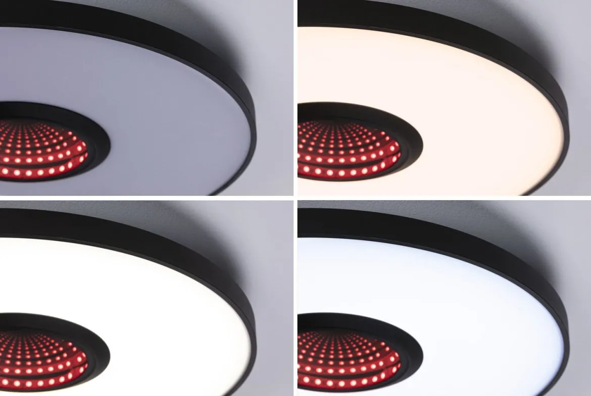 Paulmann 71038 LED Deckenleuchte Spaceglow Three RGB Tunable White dimmbar schwarz