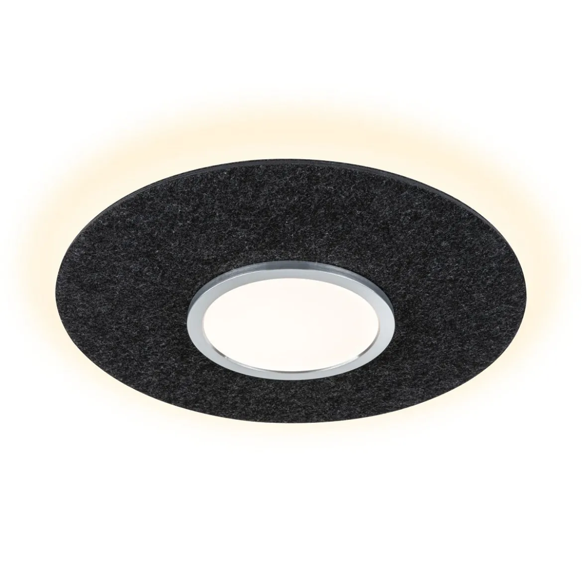 Paulmann 79990 LED Deckenleuchte Tulga 3-Step-Dim Backlight 2700K 2000lm Filz anthrazit