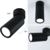 Paulmann 93089 LED Deckenleuchte Turnal rund 60 mm schwarz 3-Step-Dim