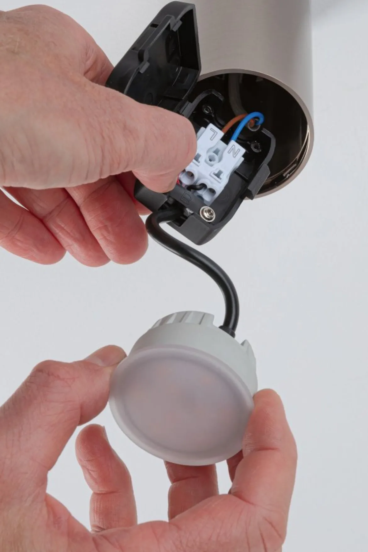 Paulmann 93091 LED Deckenleuchte Turnal rund 60 mm eisen gebürstet 3-Step-Dim