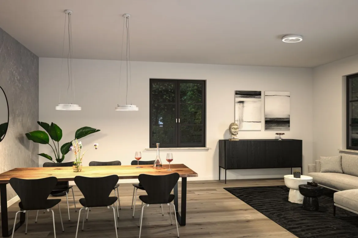 Paulmann 71177 LED Deckenleuchte Volea 3000K dimmbar Weiß Silber IP44