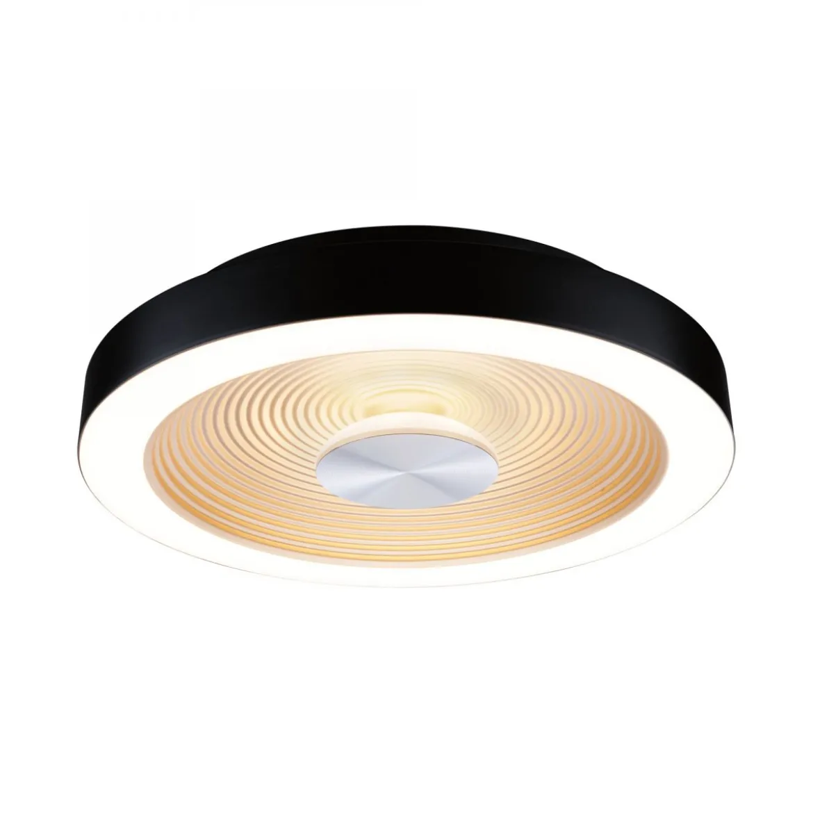 Paulmann 71178 LED Deckenleuchte Volea 32cm 3000K dimmbar Schwarz Gold IP44