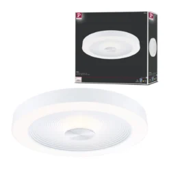 Paulmann 71179 LED Deckenleuchte Volea 40cm 3000K dimmbar Weiß Silber IP44