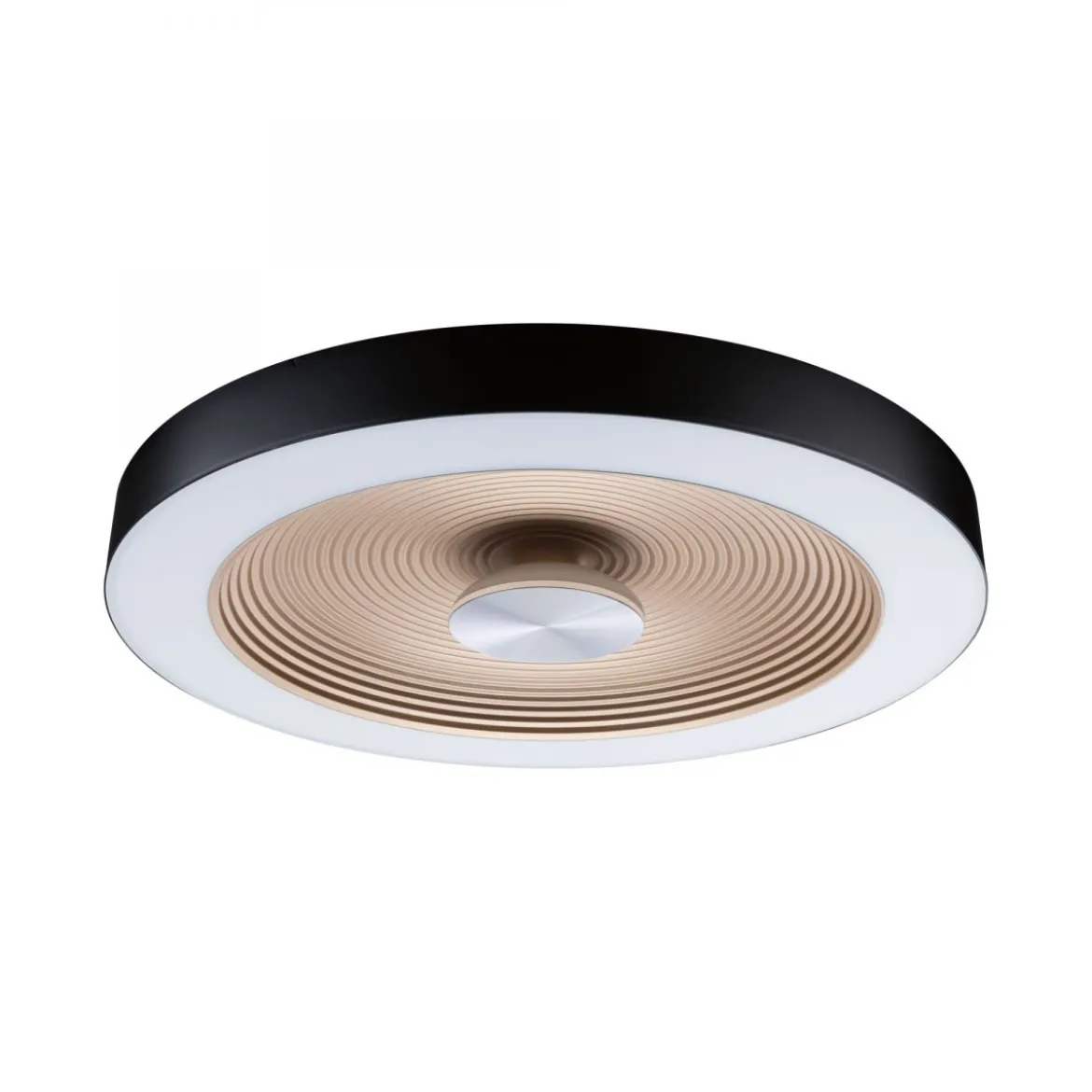 Paulmann 71180 LED Deckenleuchte Volea 40cm 3000K dimmbar Schwarz Gold IP44