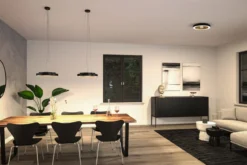 Paulmann 71180 LED Deckenleuchte Volea 40cm 3000K dimmbar Schwarz Gold IP44