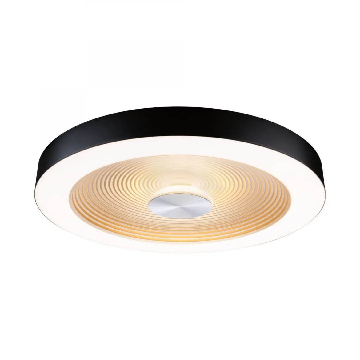 Paulmann 71180 LED Deckenleuchte Volea 40cm 3000K dimmbar Schwarz Gold IP44