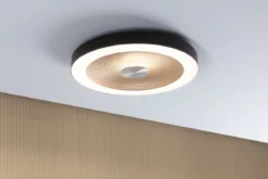 Paulmann 71180 LED Deckenleuchte Volea 40cm 3000K dimmbar Schwarz Gold IP44