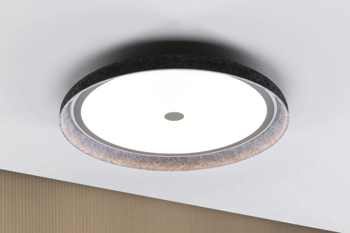 Paulmann 79981 LED Deckenleuchte Zarina 2700K 3400lm Filz anthrazit 3-Step Dim
