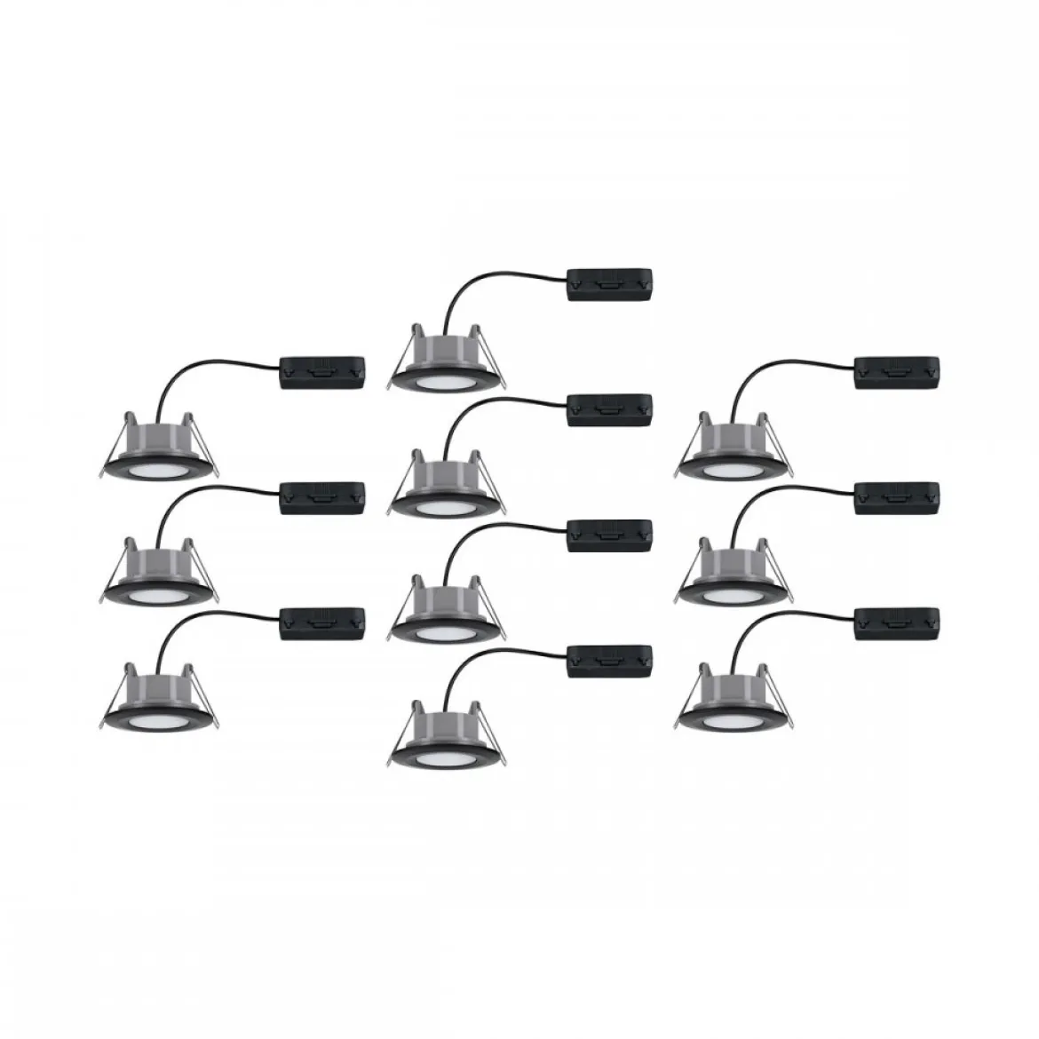 Paulmann 92462 LED Einbauleuchte Calla Basisset schwarz matt schwenkbar IP65