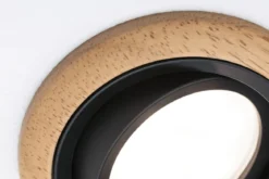 Paulmann 92238 LED Einbauleuchte Lanati schwenkbar 2700K Holzoptik Schwarz