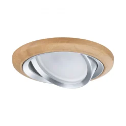Paulmann 92240 LED Einbauleuchte Lanati schwenkbar 2700K Holzoptik Alu