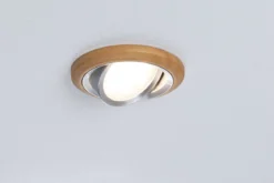 Paulmann 92240 LED Einbauleuchte Lanati schwenkbar 2700K Holzoptik Alu