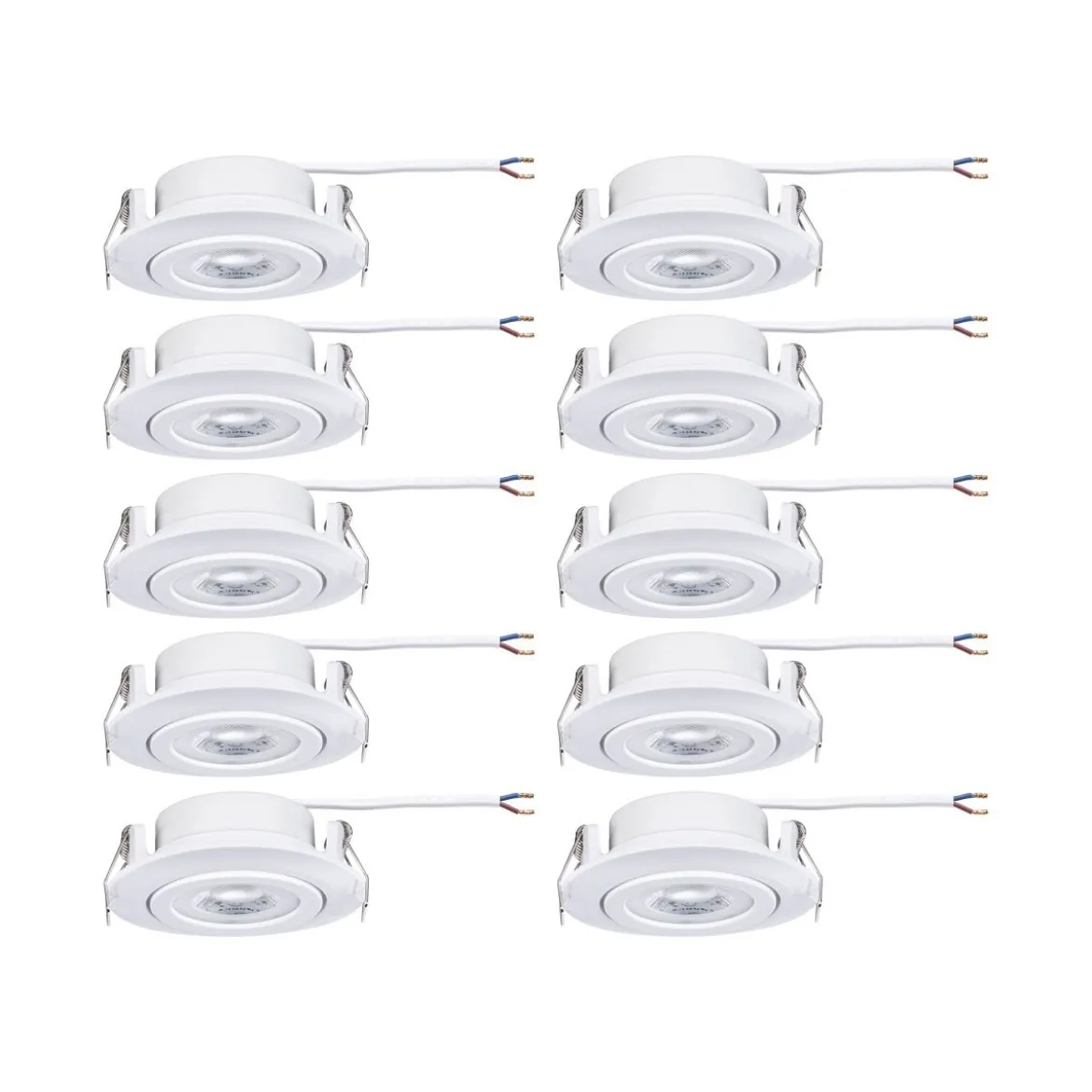 Paulmann 99996 LED Einbauleuchten 10er-Set schwenkbar 3000K Weiß