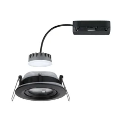 Paulmann 92459 LED Einbauleuchte Nova Plus Coin schwarz IP65 dimmbar