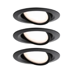 Paulmann 93082 LED Einbauleuchte Nova Plus Coin Basiset schwarz IP65 2700K