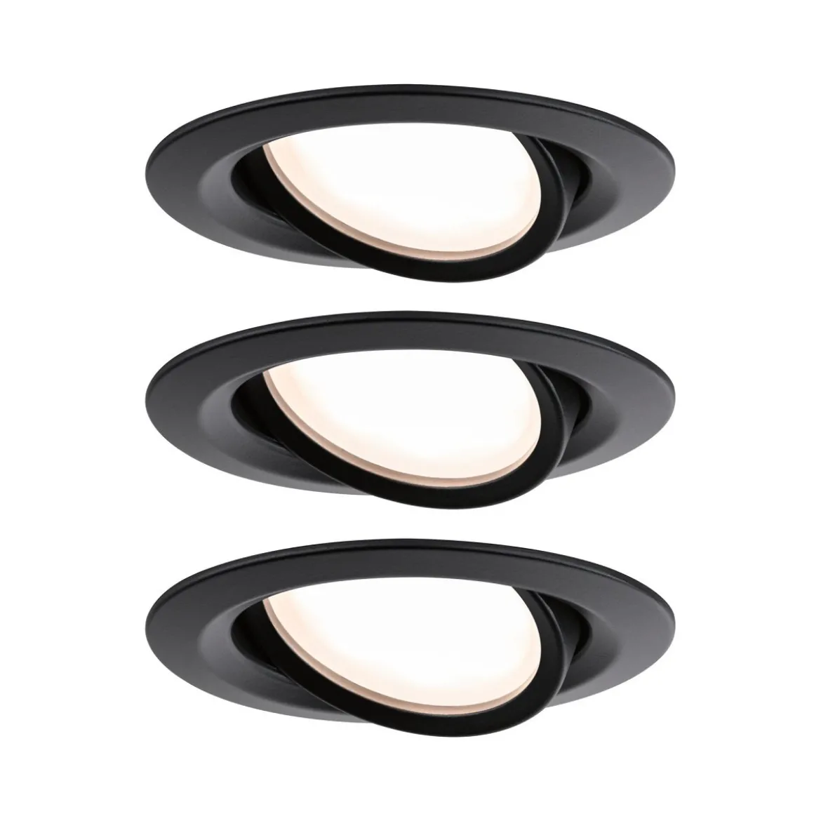 Paulmann 93082 LED Einbauleuchte Nova Plus Coin Basiset schwarz IP65 2700K