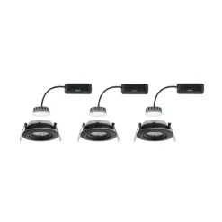 Paulmann 93082 LED Einbauleuchte Nova Plus Coin Basiset schwarz IP65 2700K
